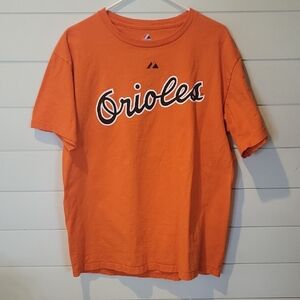 MAJESTIC BALTIMORE ORIOLES CAL RIPKEN #8 TEE  LARGE ORANGE